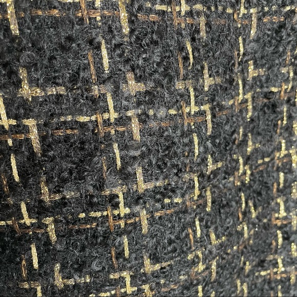 J. McLaughlin elm skirt in black and gold wool mohair and viscose - Picture 3 of 7